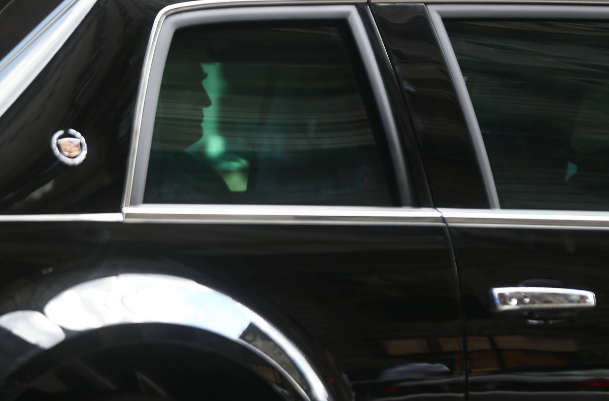 El presidente de EE UU abandona la Trump Tower (Nueva York) en dirección a Nueva Jersey