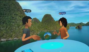 Fotograma del vídeo promocional de Facebook Spaces