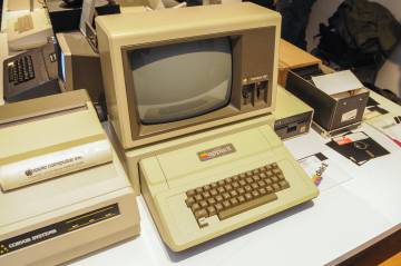 Ordenador Apple II en el congreso RetroApple celebrado el pasado enero en Varsovia.