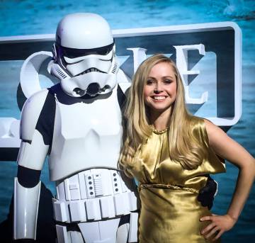 La actriz Ingvild Deila, durante un acto de promoción de la película 'Rogue One'.