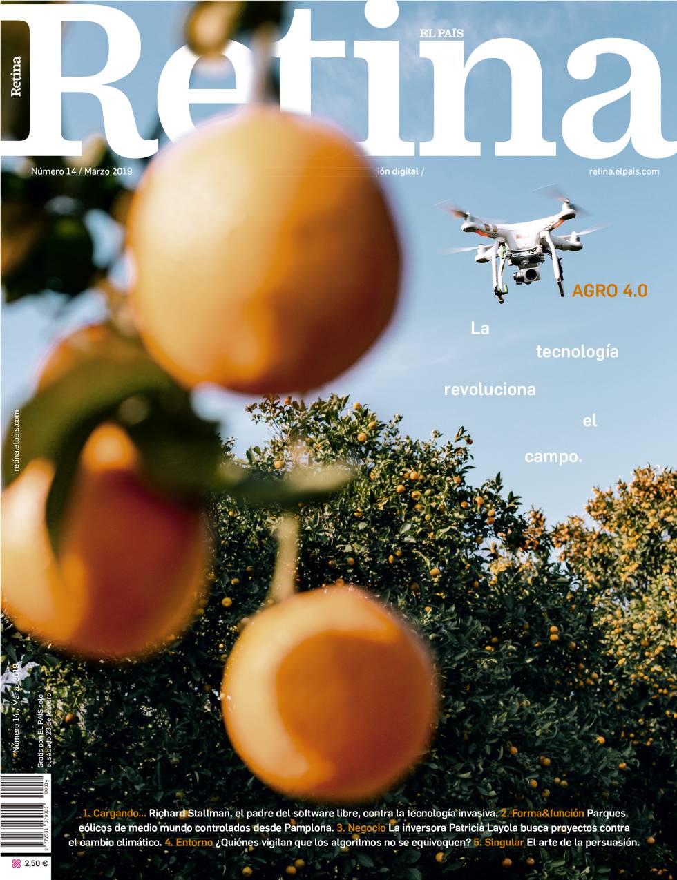 Este sábado, la nueva agricultura y Richard Stallman, en la revista Retina