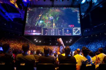 Final de una competición europea de League of Legends en el palacio de Vistalegre de Madrid.