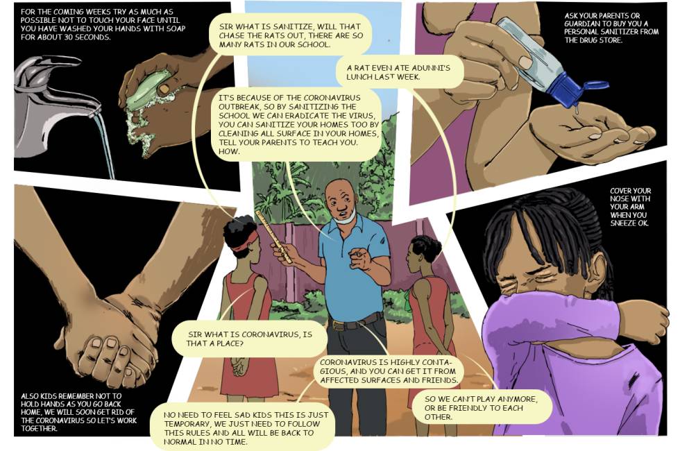 Cómic de Guereza Anime en Nigeria para sensibilizar en la lucha contra el coronavirus