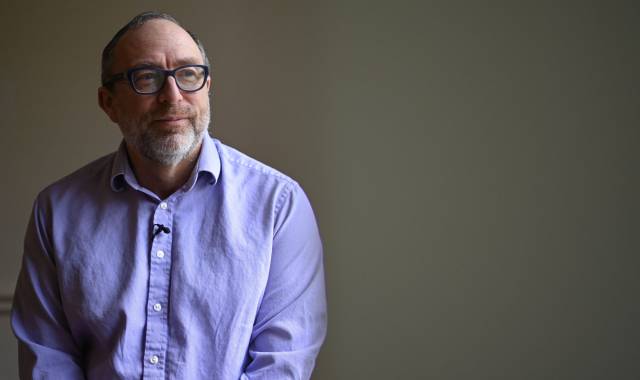 Jimmy Wales, fundador de Wikipedia, en Londres este miércoles.