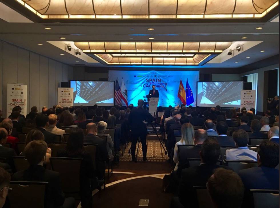 Francisco Garzón, consejero delegado de ICEX, inaugurando #SpainSoCal ante más de 200 asistentes,