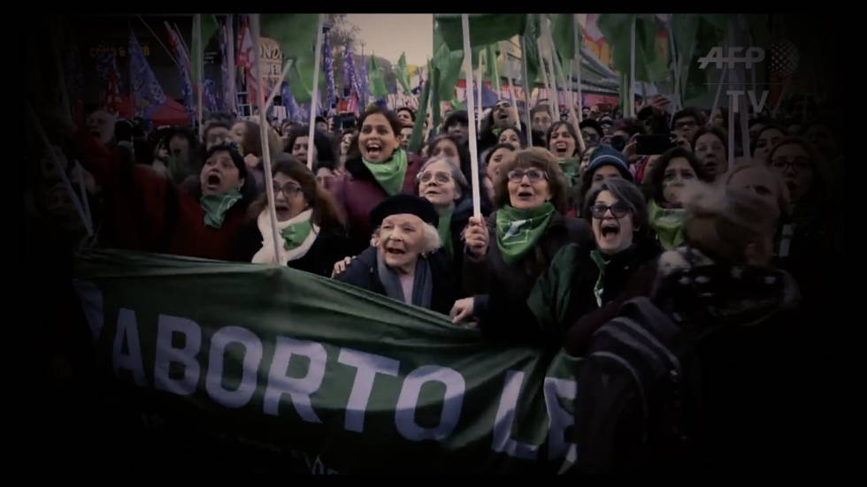 Manifestación en Buenos Aires a favor de la legalización del aborto.