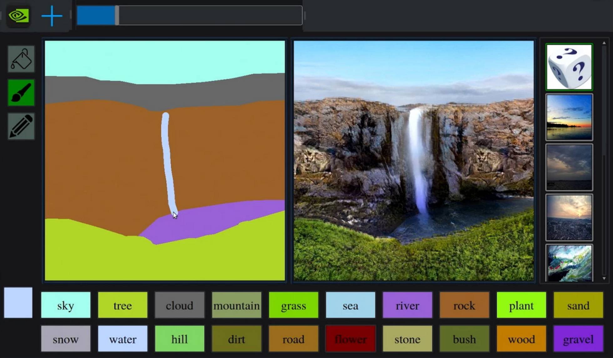 Esta inteligencia artificial convierte bocetos de Paint en paisajes