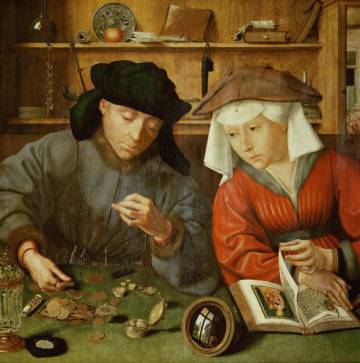El cambista y su mujer, de Quentin Massys (1514)