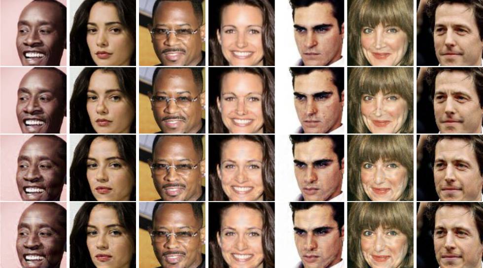 Imágenes sometidas a diferentes ataques adversariales